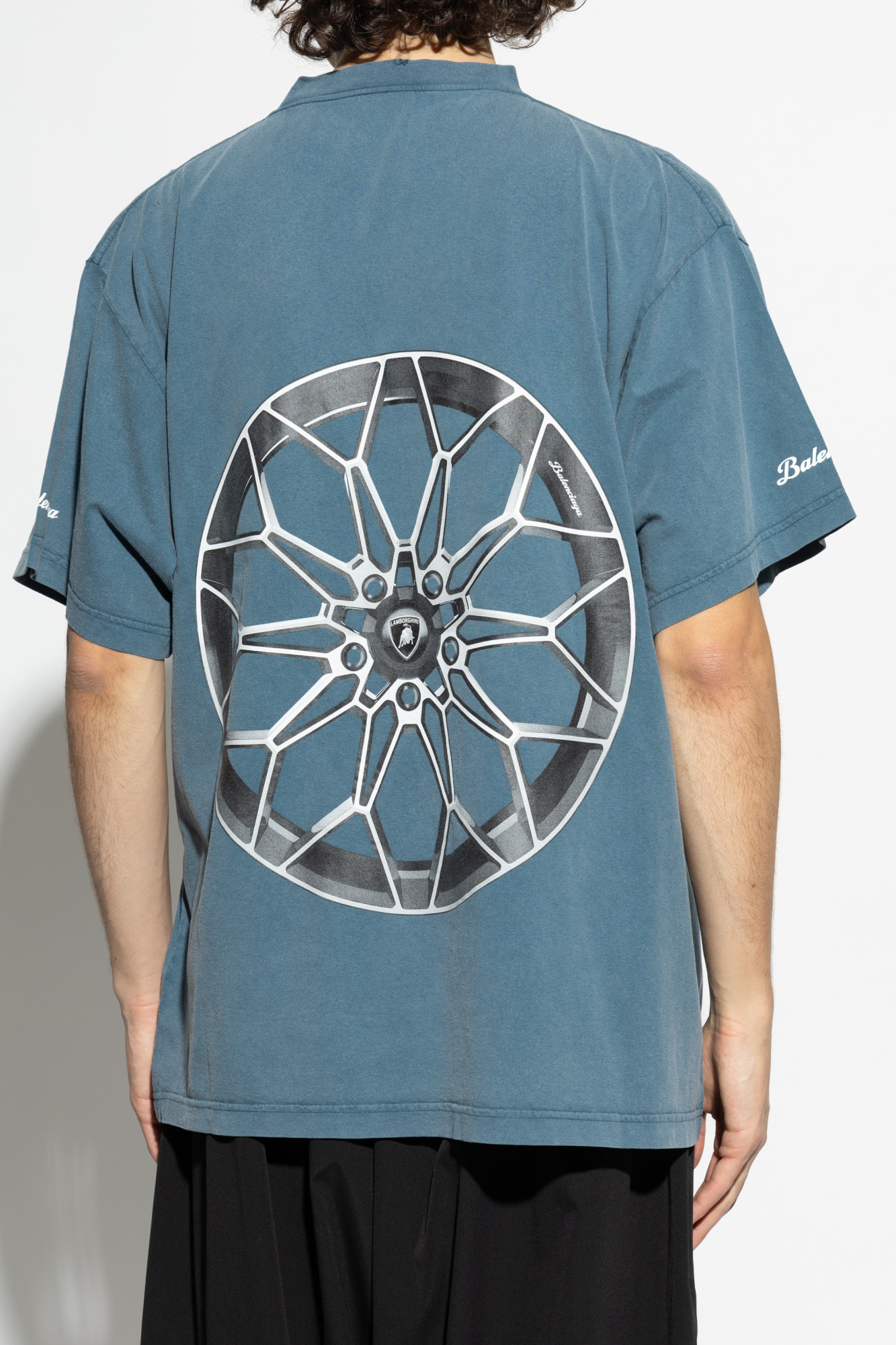 25SS new/BALENCIAGA + LamborghiniTシャツ T-Shirt Blue Balenciaga Balenciaga x Automobili Lamborghini | Men's